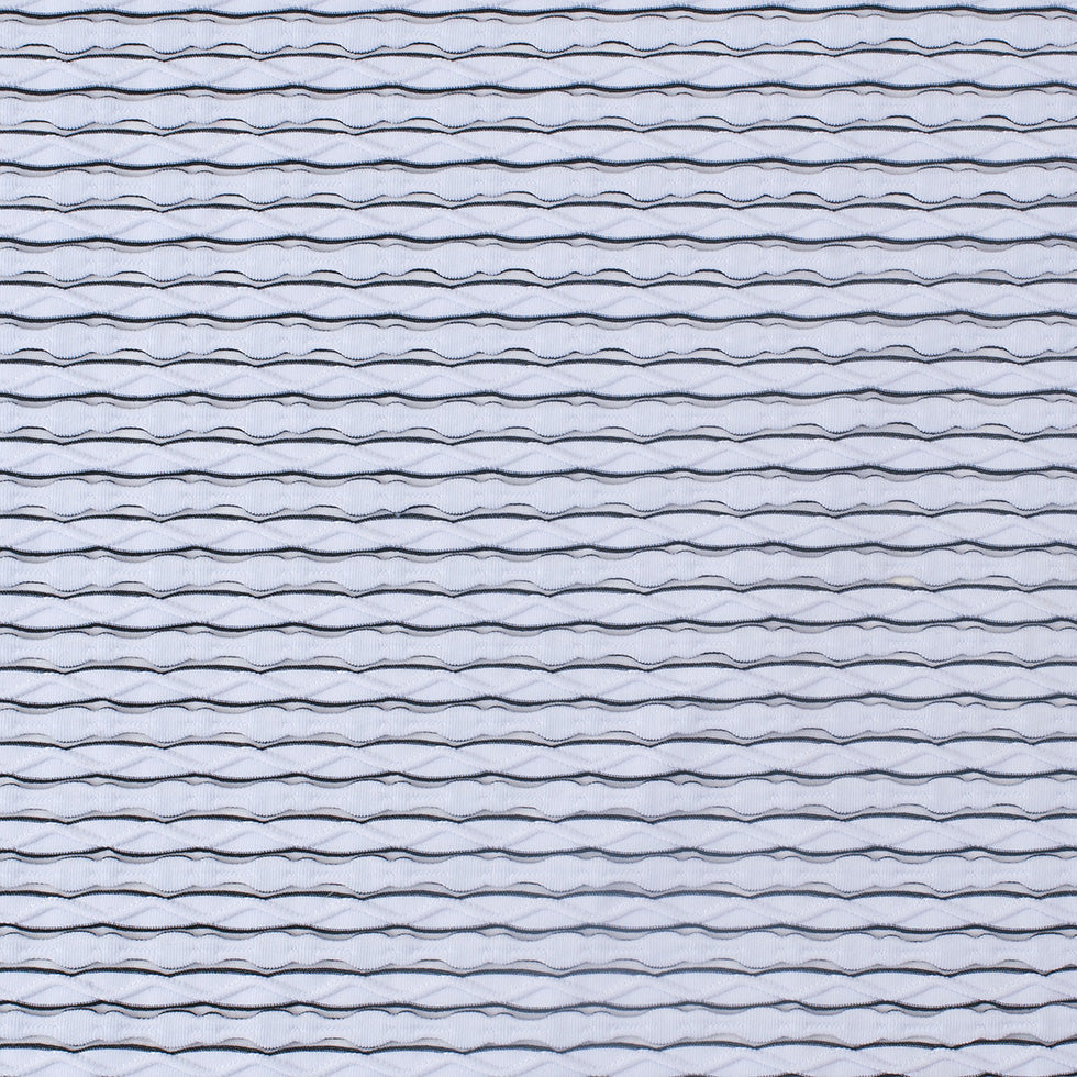 Black and White Rippled Jersey Knit Black and White Rippled Jersey Knit