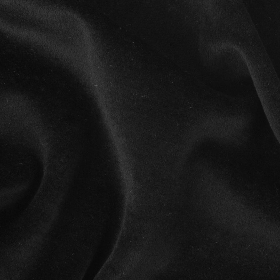 Black Low-Pile Stretch Cotton Velour - Detail Black Low-Pile Stretch Cotton Velour - Detail
