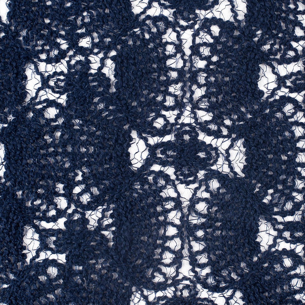 Novelty Polyester Lace - Navy Sea Shells Novelty Polyester Lace - Navy Sea Shells