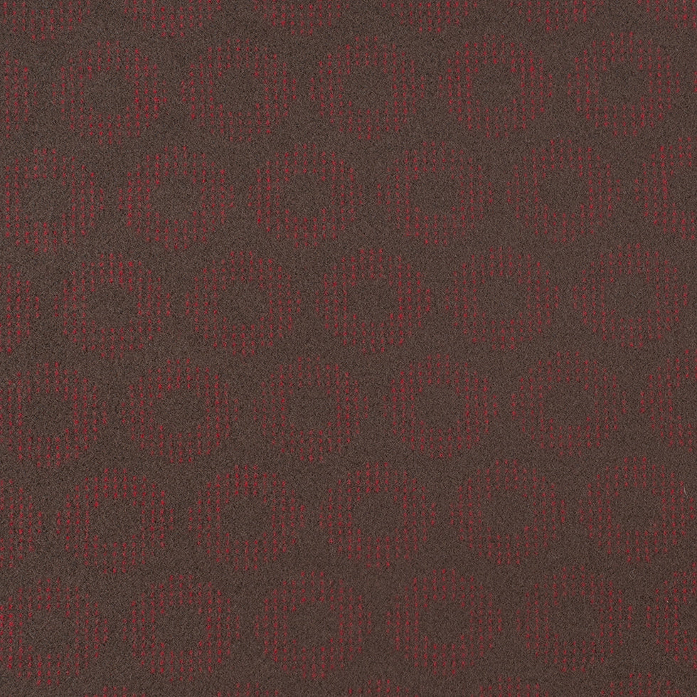 Dark Green and Red Geometric Wool Fleece Dark Green and Red Geometric Wool Fleece