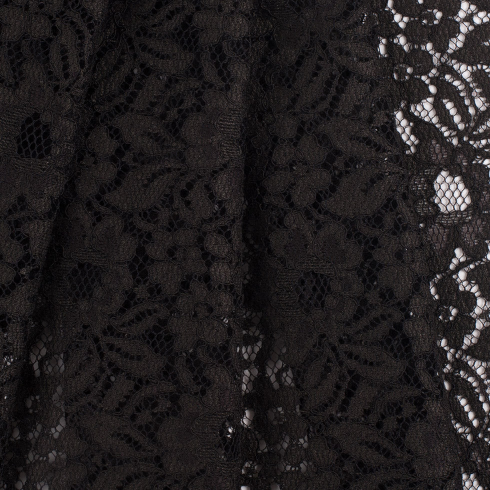 Dusty Brown Re-Embroidered Lace - Folded Dusty Brown Re-Embroidered Lace - Folded