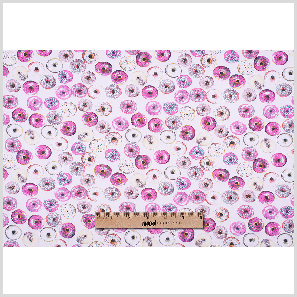 Strawberry Donuts Digitally Printed on Neoprene/Scuba Knit - Folded Strawberry Donuts Digitally Printed on Neoprene/Scuba Knit - Folded