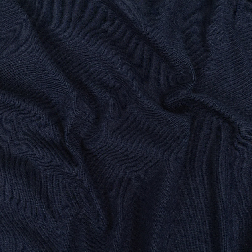 Navy 1x1 Cotton Rib Knit Navy 1x1 Cotton Rib Knit
