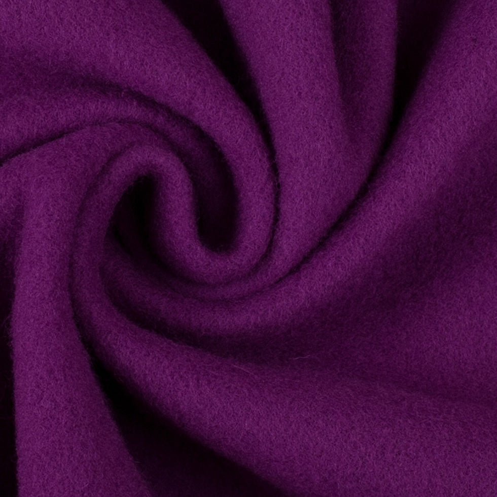 Wool and Cashmere Coating Made in Italy - Purple - Alberini Collection Wool and Cashmere Coating Made in Italy - Purple - Alberini Collection
