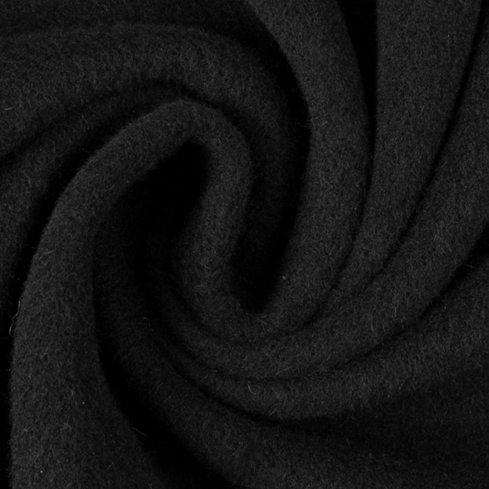 Wool/Cashmere Coating - Black, Made in Italy - Alberini Collection
