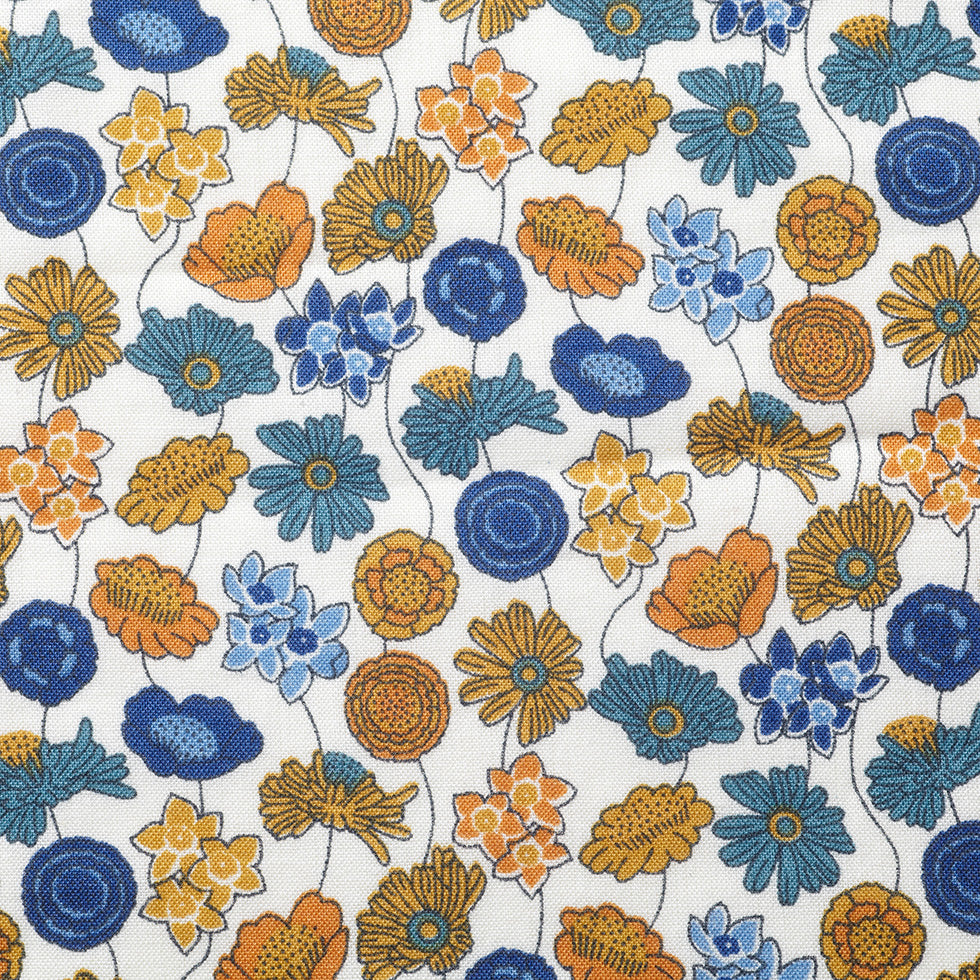 Mustard Floral Printed Combed Cotton Voile Full Mustard Floral Printed Combed Cotton Voile Full