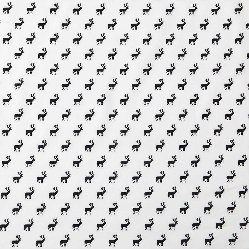 White/Black Reindeer Dense Combed Cotton Poplin White/Black Reindeer Dense Combed Cotton Poplin