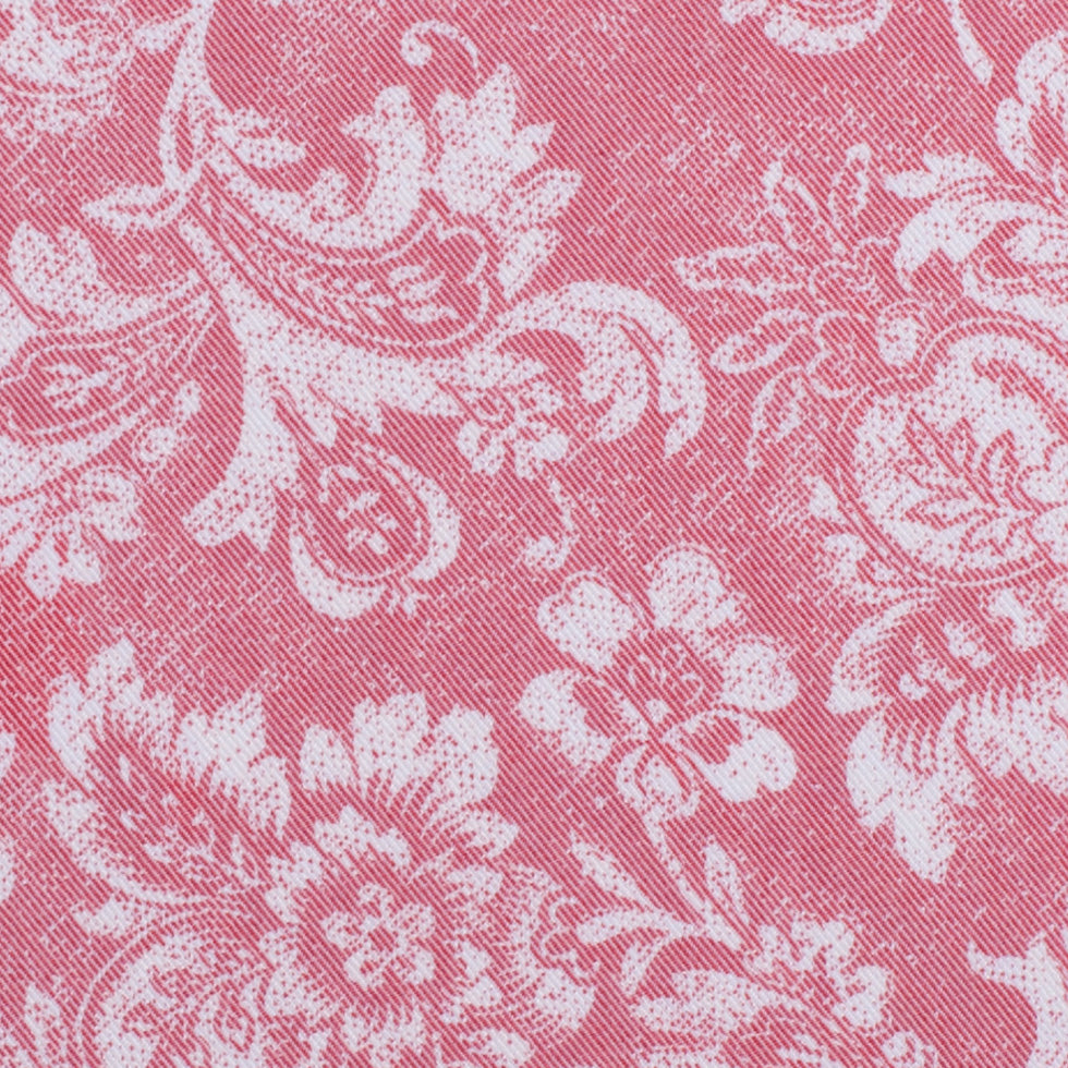 Dusted Brick Aruban Floral Rayon-Polyester Twill - Full Dusted Brick Aruban Floral Rayon-Polyester Twill - Full