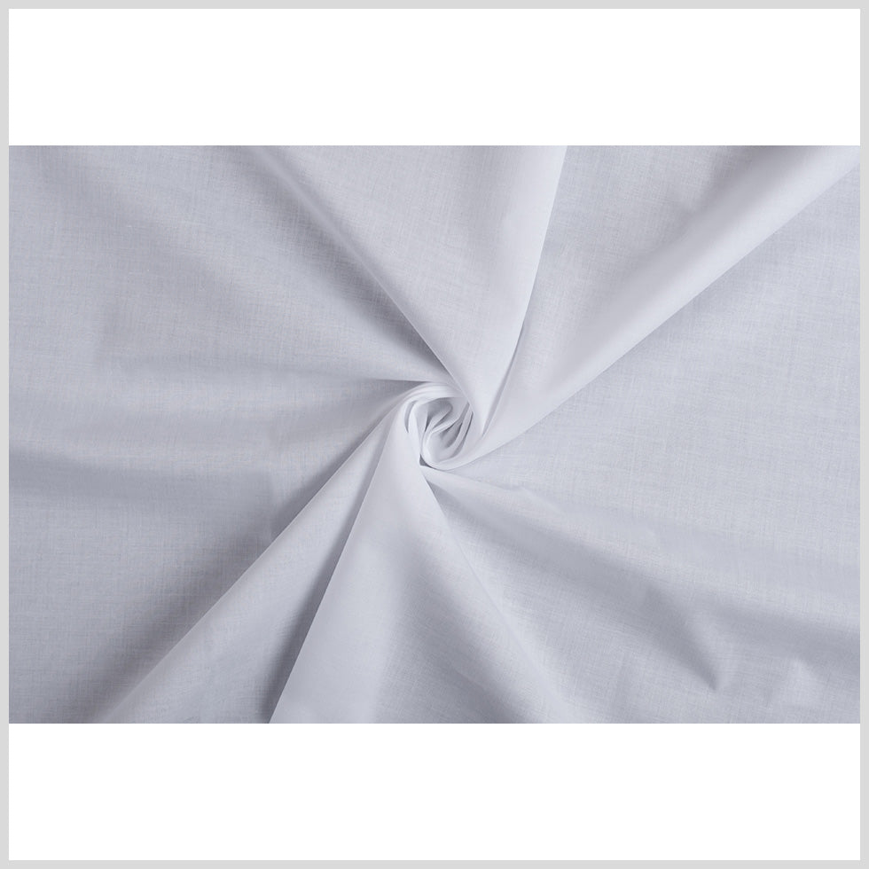 Cloud White Japanese Pima Cotton Lawn - Folded