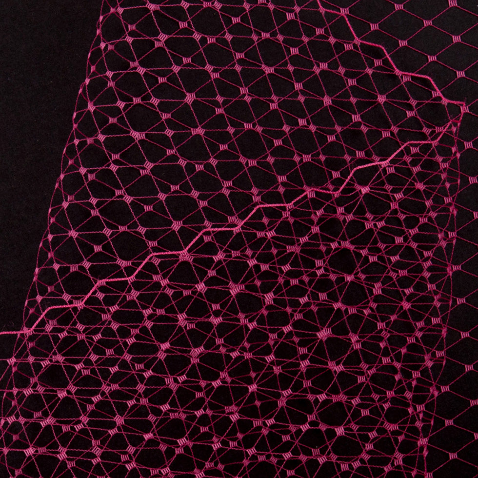 9 Fuchsia Nylon Russian Veiling - Folded 9 Fuchsia Nylon Russian Veiling - Folded