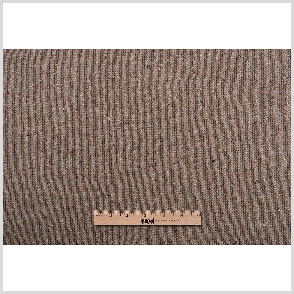 Tan Speckled Blended Wool Knit Full Tan Speckled Blended Wool Knit Full