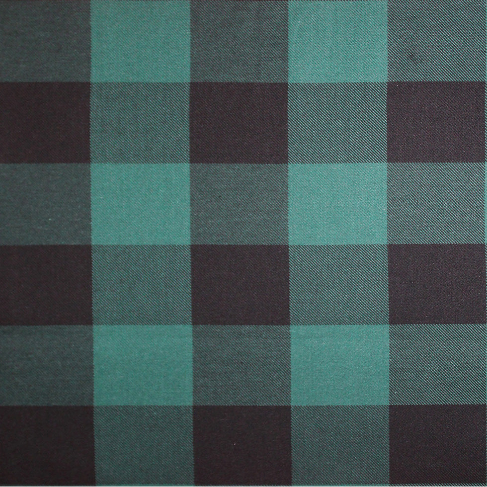 Green/Black Buffalo Check Cotton Flannel Green/Black Buffalo Check Cotton Flannel