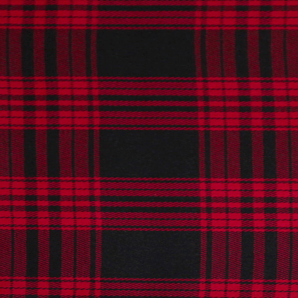 Red/Black Tartan Plaid Cotton Flannel - Detail Red/Black Tartan Plaid Cotton Flannel - Detail