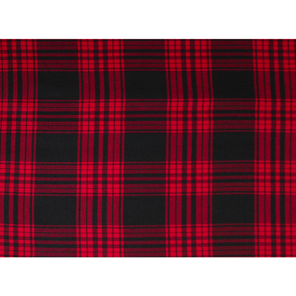 Red/Black Tartan Plaid Cotton Flannel - Full Red/Black Tartan Plaid Cotton Flannel - Full