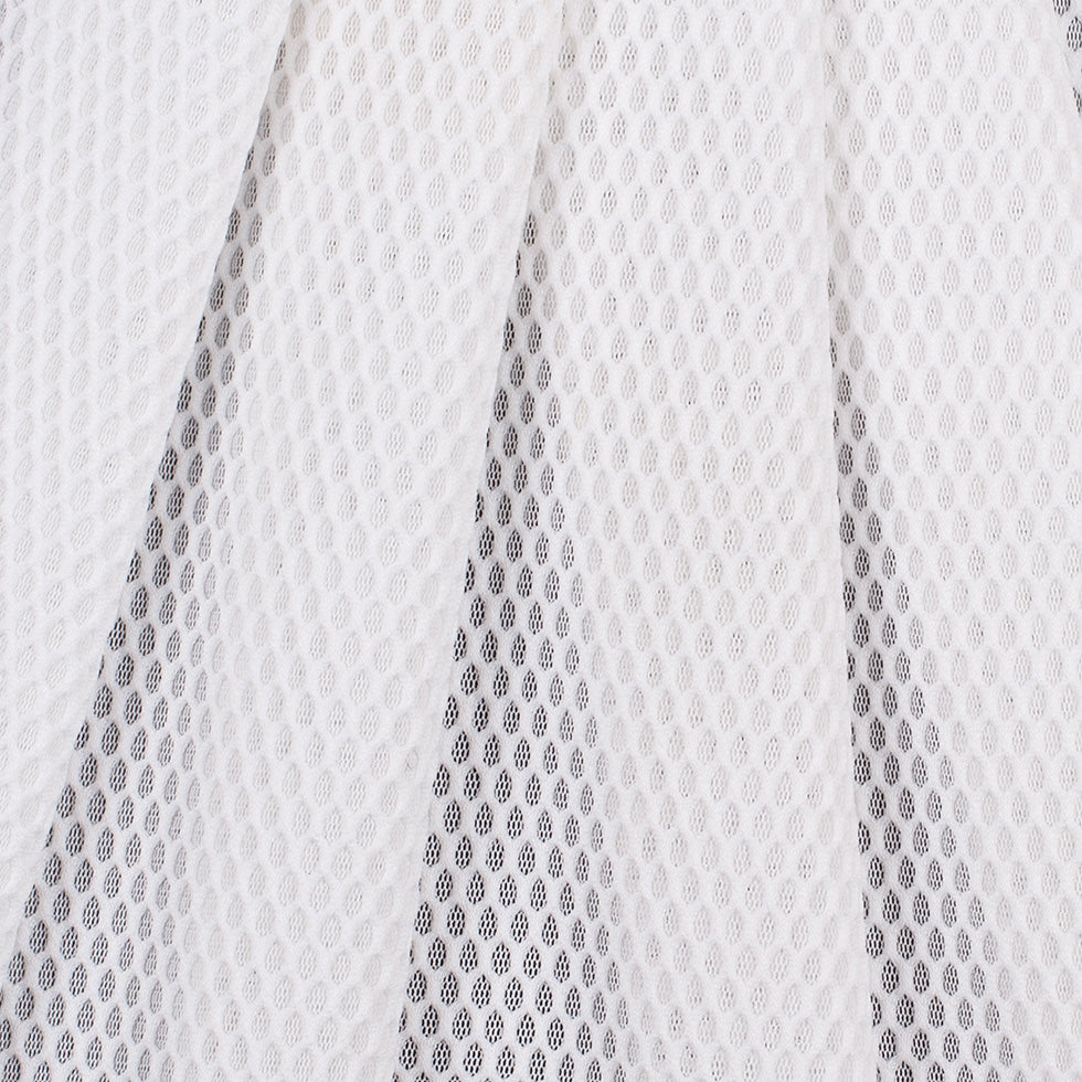 White Birdseye Pique Polyester Mesh - Folded White Birdseye Pique Polyester Mesh - Folded