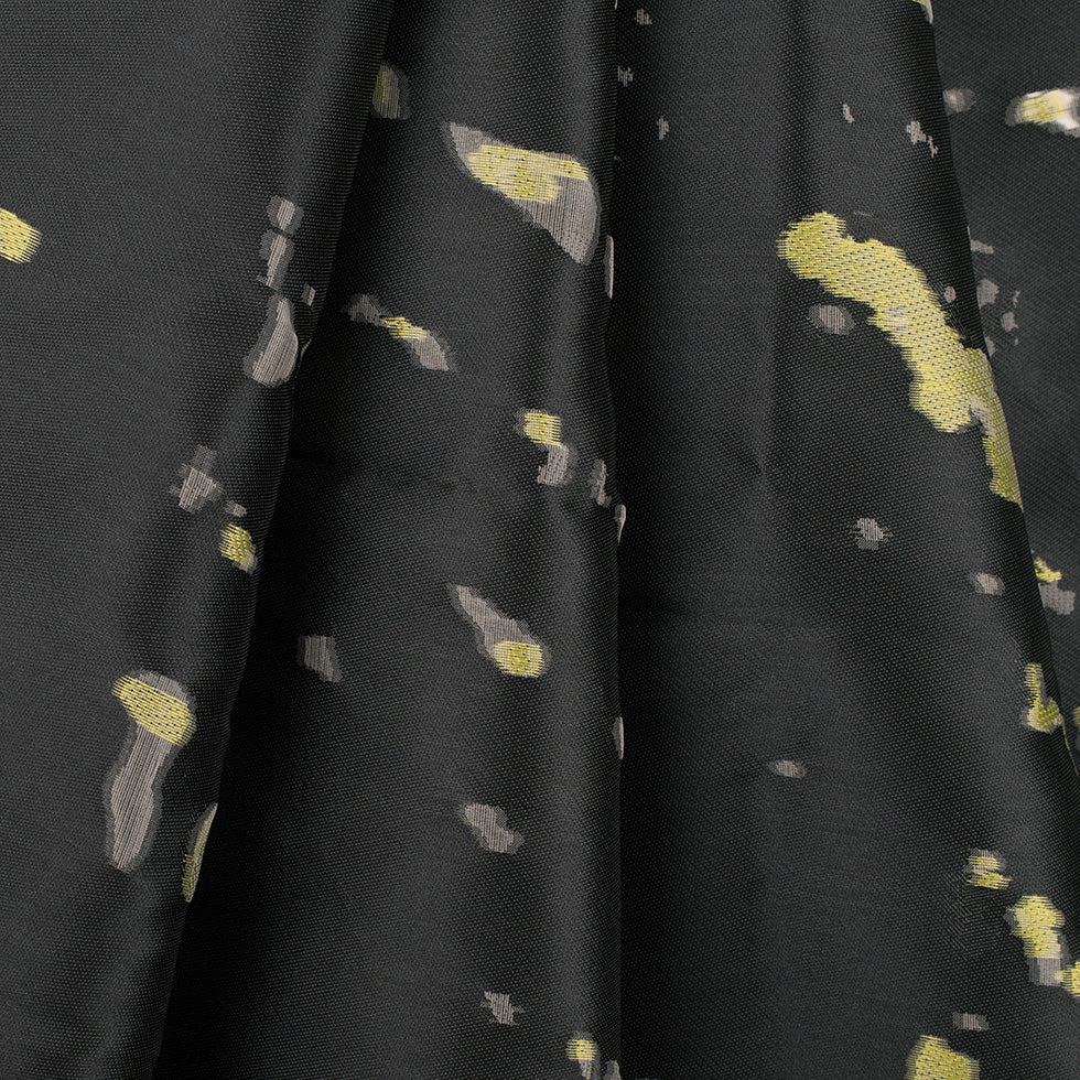 J. Mendel Black/Macaw Green Abstract Silk Organza Panels - Folded J. Mendel Black/Macaw Green Abstract Silk Organza Panels - Folded