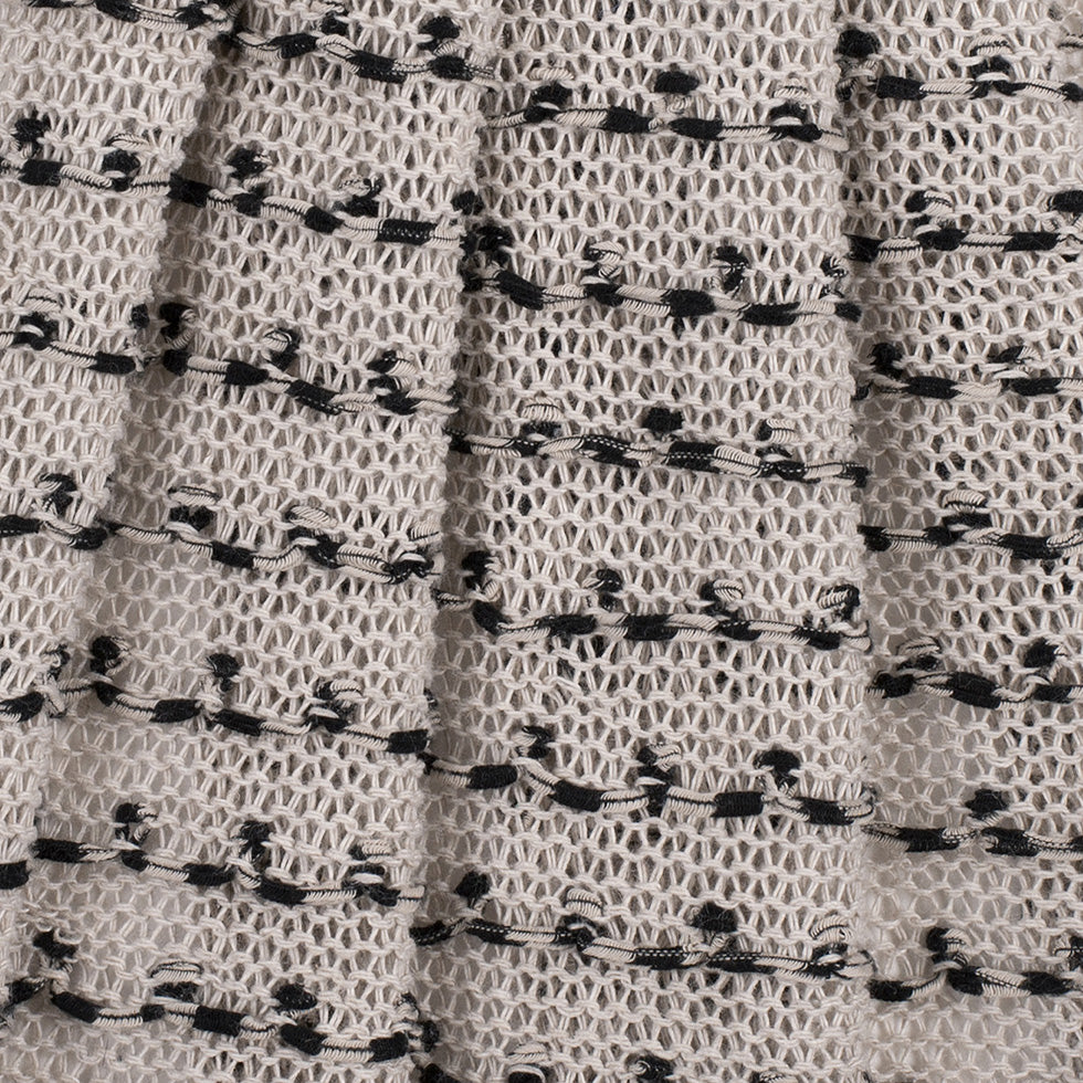 Peyote/Black Spotted Cotton Blended Wool Knit Detail Peyote/Black Spotted Cotton Blended Wool Knit Detail