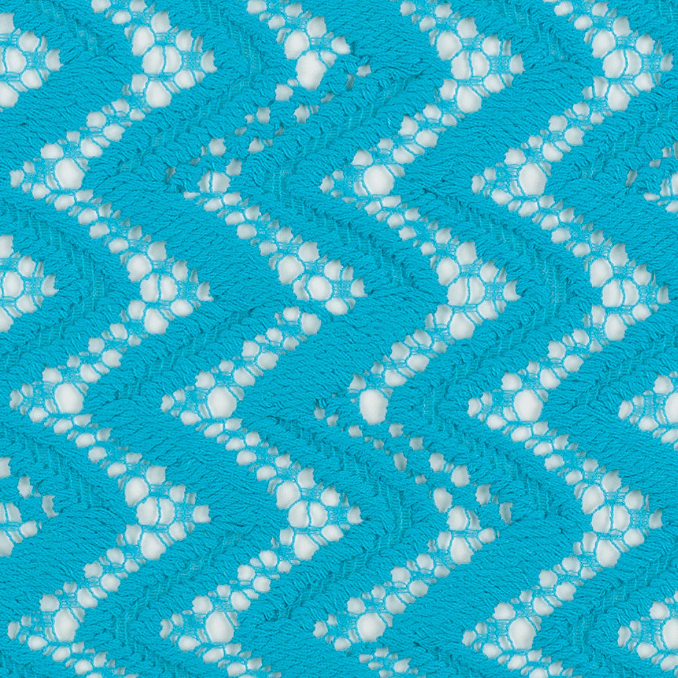 Nanette Lepore Blue Atoll Zig Zag Cotton-Poly Lace - Full Nanette Lepore Blue Atoll Zig Zag Cotton-Poly Lace - Full