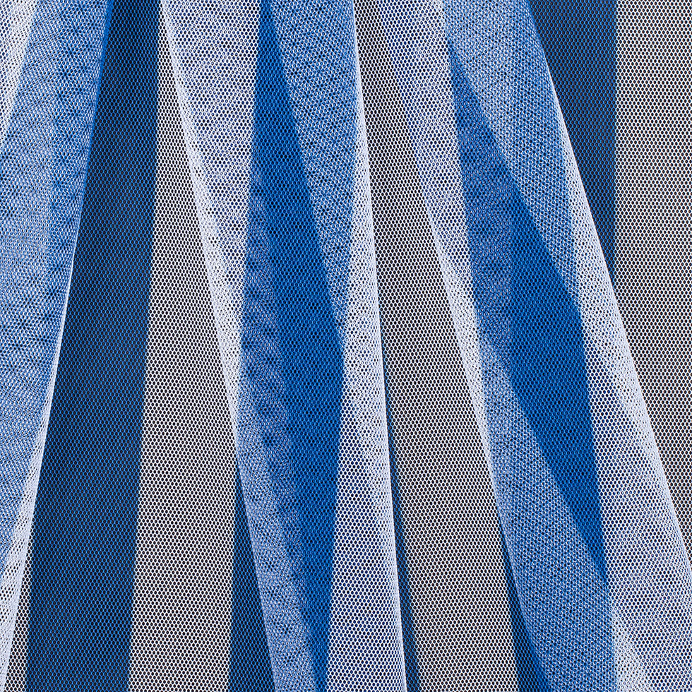 Blue/White Awning Striped Polyester Netting/Mesh - Folded Blue/White Awning Striped Polyester Netting/Mesh - Folded
