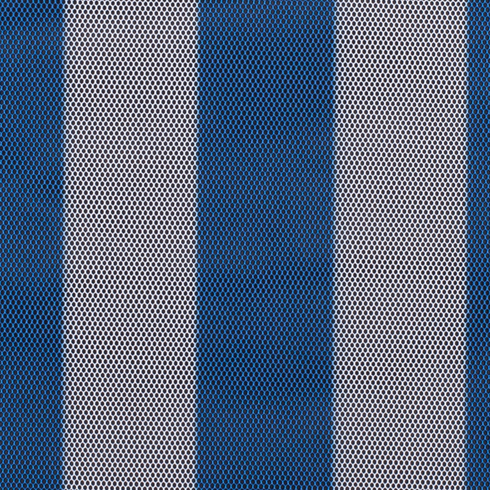 Blue/White Awning Striped Polyester Netting/Mesh - Detail Blue/White Awning Striped Polyester Netting/Mesh - Detail