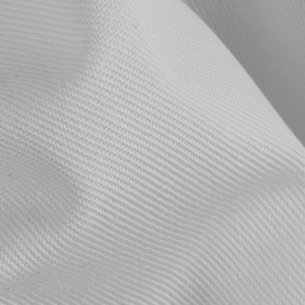 White Eco-Friendly Blended Cotton Twill Detail White Eco-Friendly Blended Cotton Twill Detail