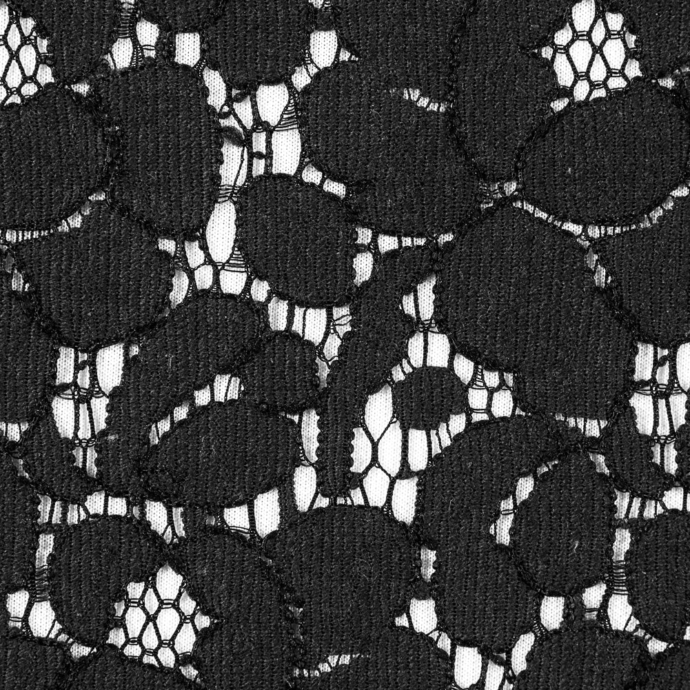 Graystone and Navy Floral Cotton Lace - Detail Graystone and Navy Floral Cotton Lace - Detail