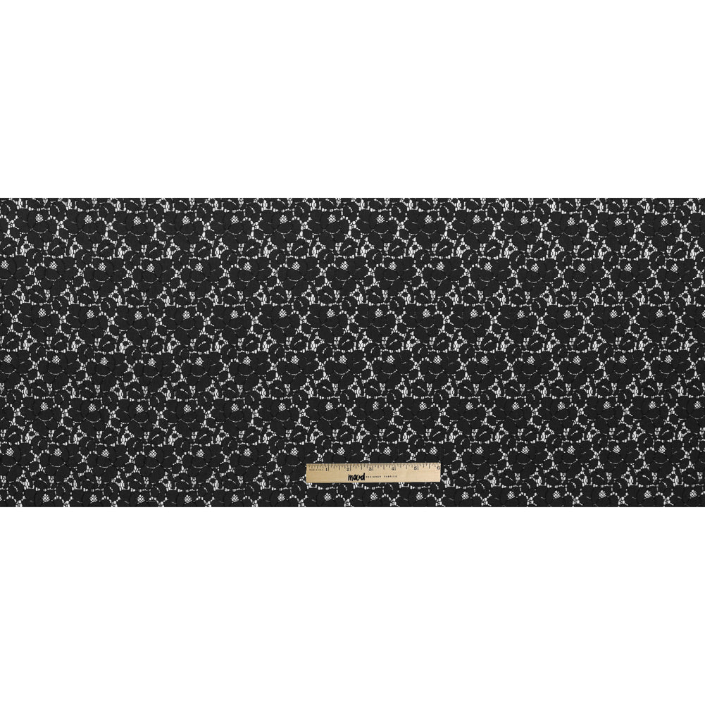 Graystone and Navy Floral Cotton Lace - Full Graystone and Navy Floral Cotton Lace - Full