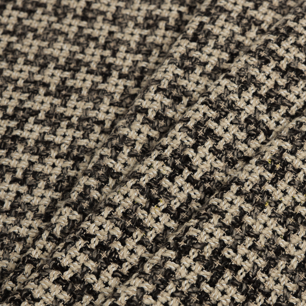Natural/Black Checked Blended Wool Woven Folded Natural/Black Checked Blended Wool Woven Folded