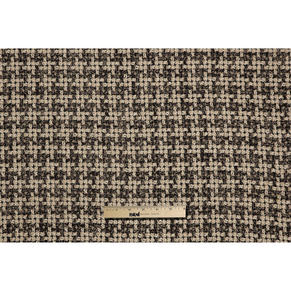 Natural/Black Checked Blended Wool Woven Full Natural/Black Checked Blended Wool Woven Full