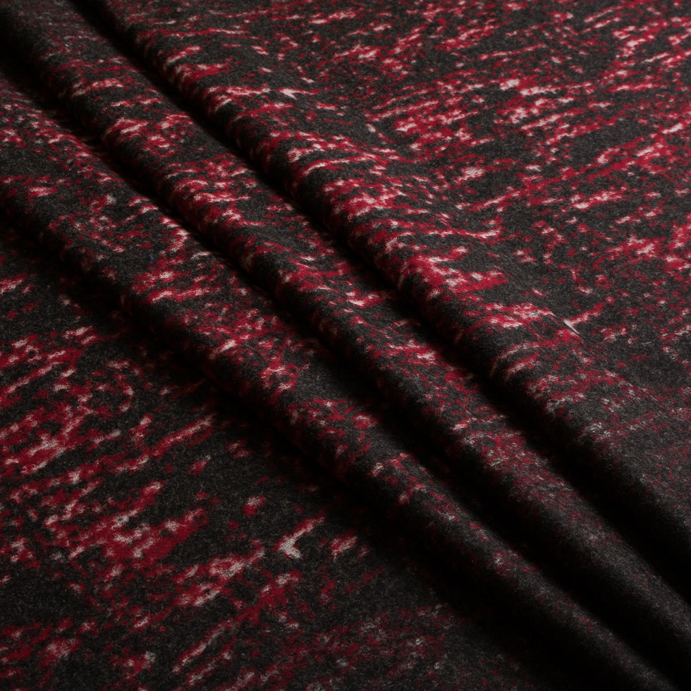 Red/Gray Abstract Wool Knit Panels - Detail Red/Gray Abstract Wool Knit Panels - Detail