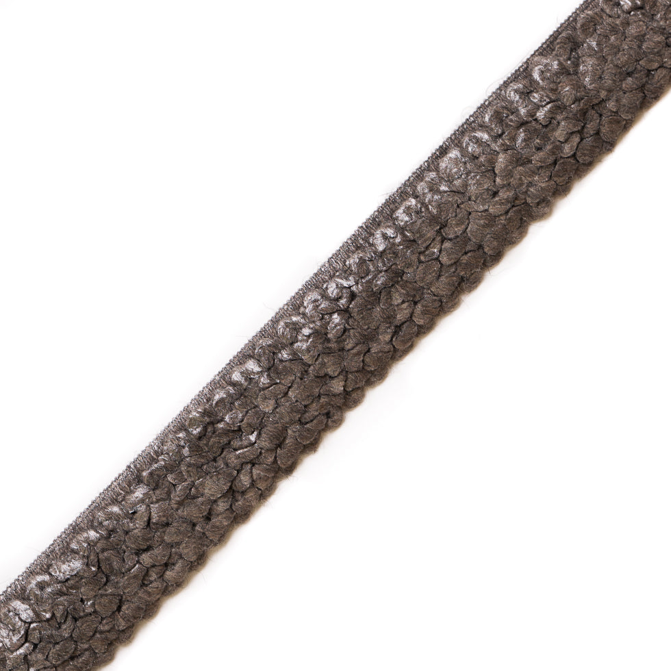 Gray Laminated Stretch Wool Trim - 2" Gray Laminated Stretch Wool Trim - 2"