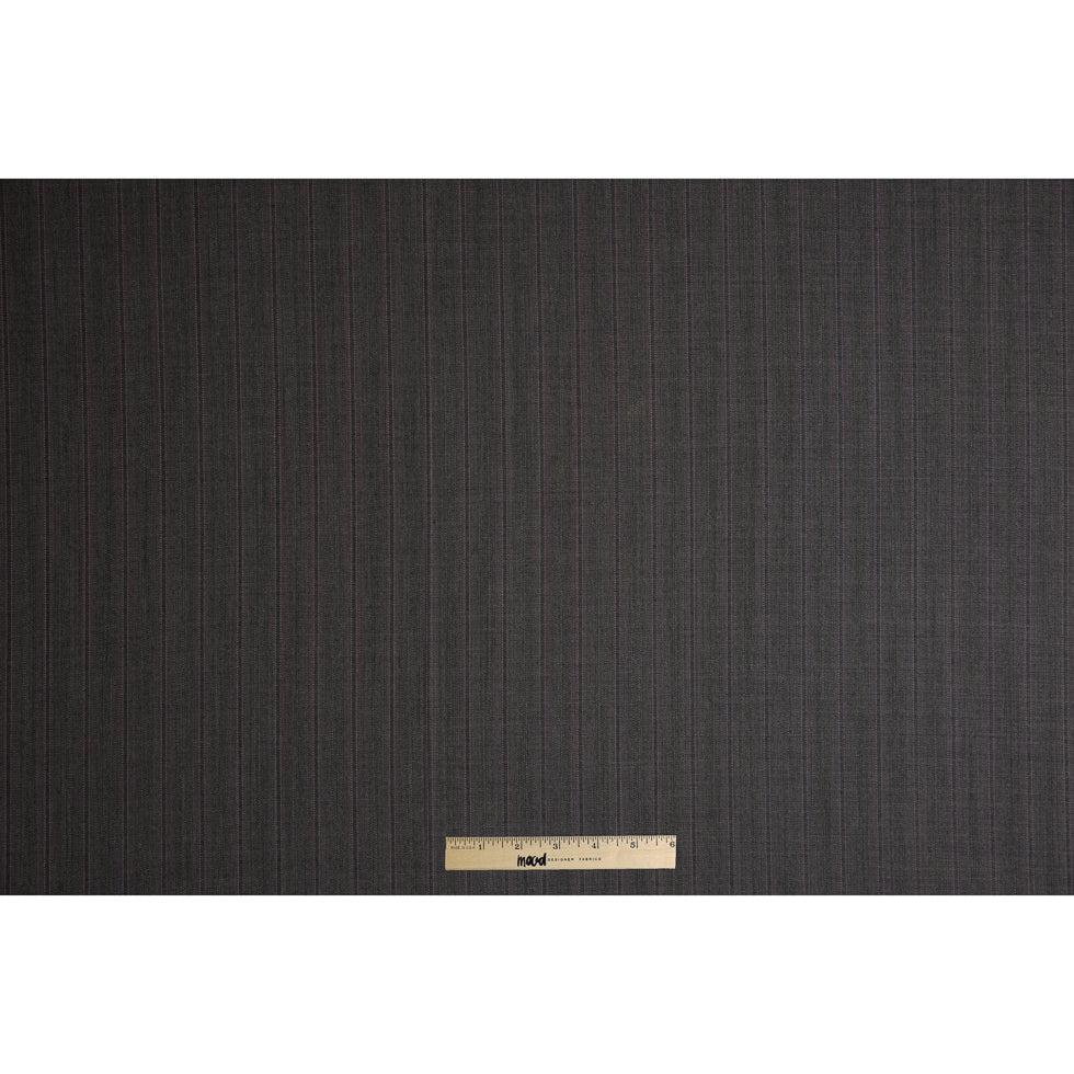 Neutral Gray/Pink Pinstriped Super 120 Wool Suiting Folded Neutral Gray/Pink Pinstriped Super 120 Wool Suiting Folded