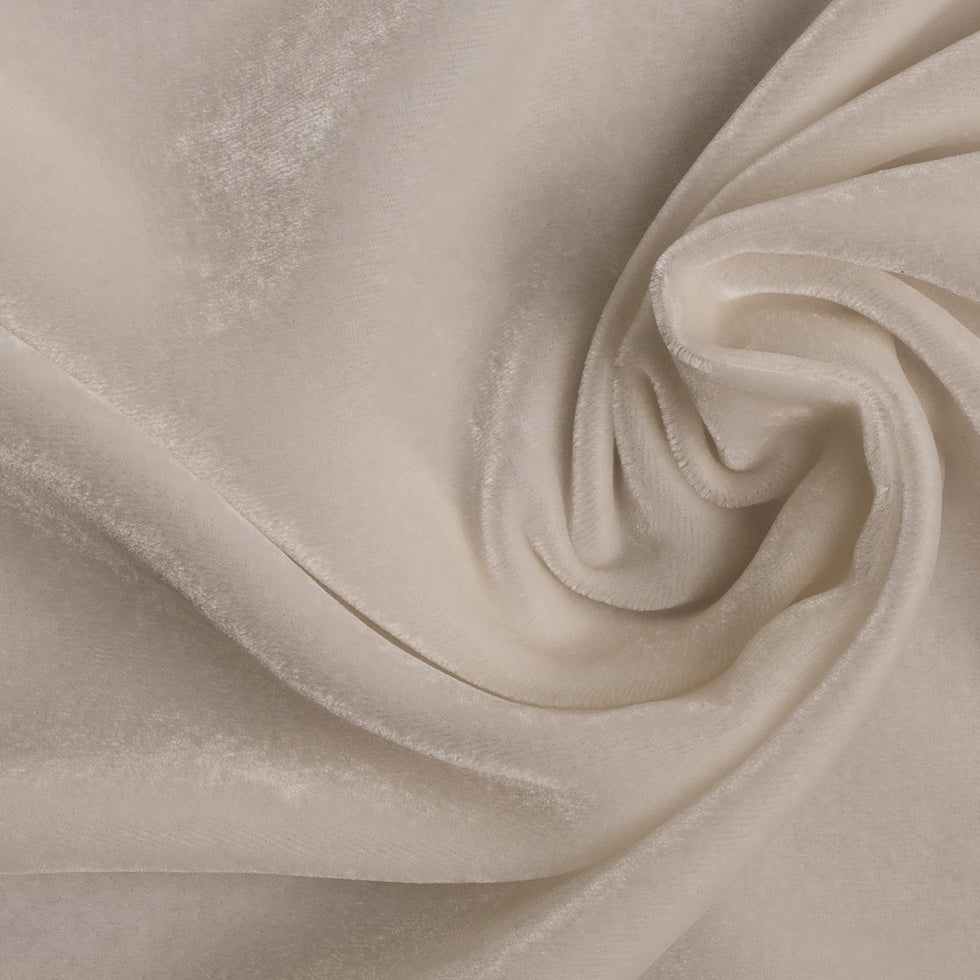 Ivory Soft Rayon-Silk Velvet - Full Ivory Soft Rayon-Silk Velvet - Full