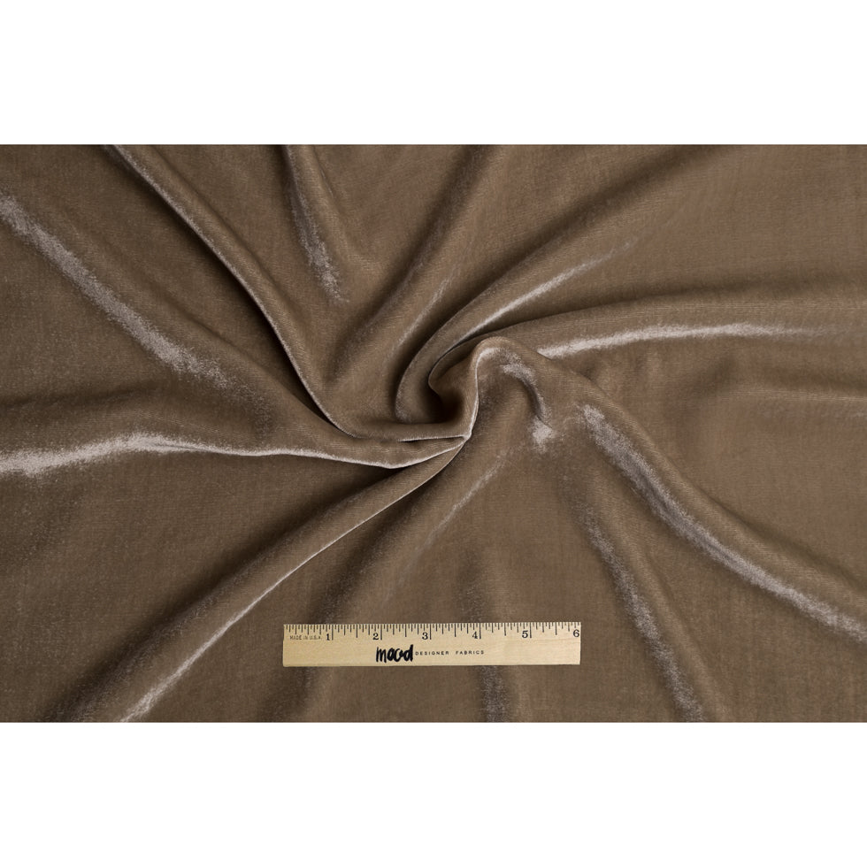 Mushroom Soft Rayon-Silk Velvet - Folded Mushroom Soft Rayon-Silk Velvet - Folded