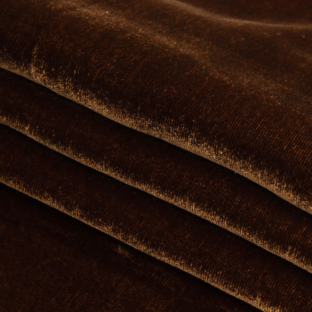 Soft Rayon-Silk Velvet - Rust Brown - Cicero Collection Detail Soft Rayon-Silk Velvet - Rust Brown - Cicero Collection Detail