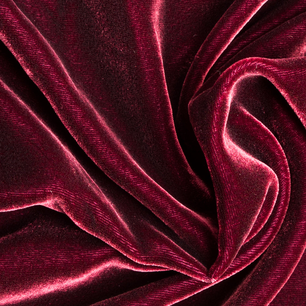 Soft Rayon-Silk Velvet - Sultan Red - Cicero Collection Full Soft Rayon-Silk Velvet - Sultan Red - Cicero Collection Full