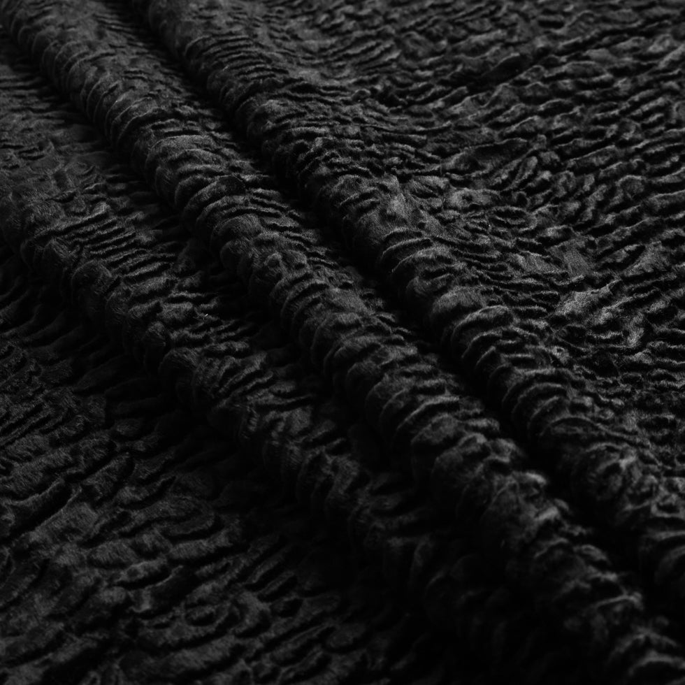 Faux Persian Lamb Fur - Black Detail Faux Persian Lamb Fur - Black Detail