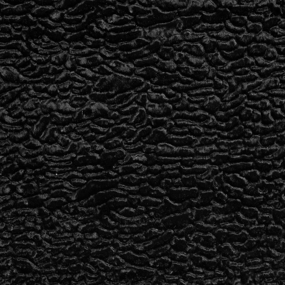 Faux Persian Lamb Fur - Black Faux Persian Lamb Fur - Black
