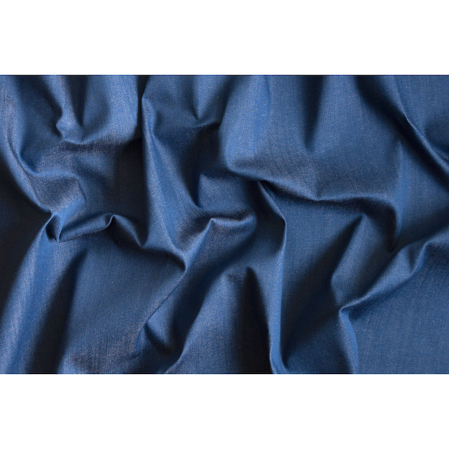 Japanese Palace Blue Stretch Cotton Denim Full Japanese Palace Blue Stretch Cotton Denim Full