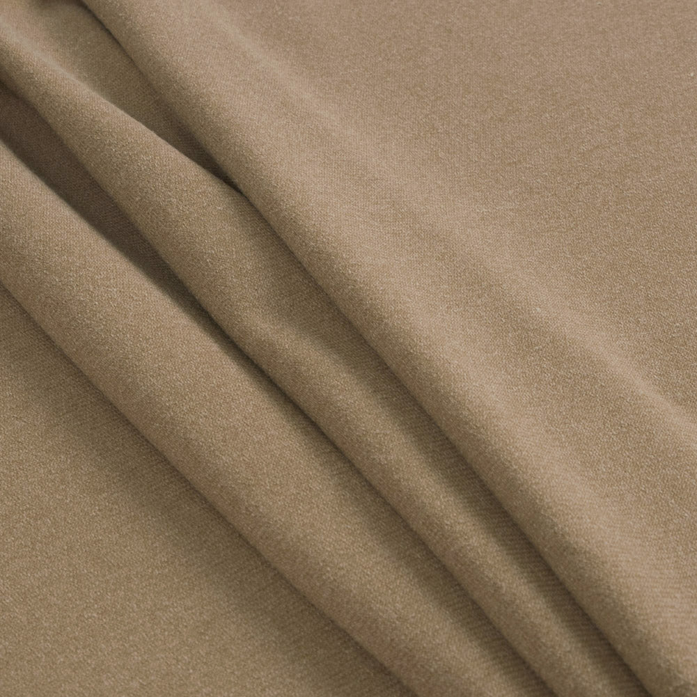 Almond Buff Cotton-Polyester Velour - Folded Almond Buff Cotton-Polyester Velour - Folded