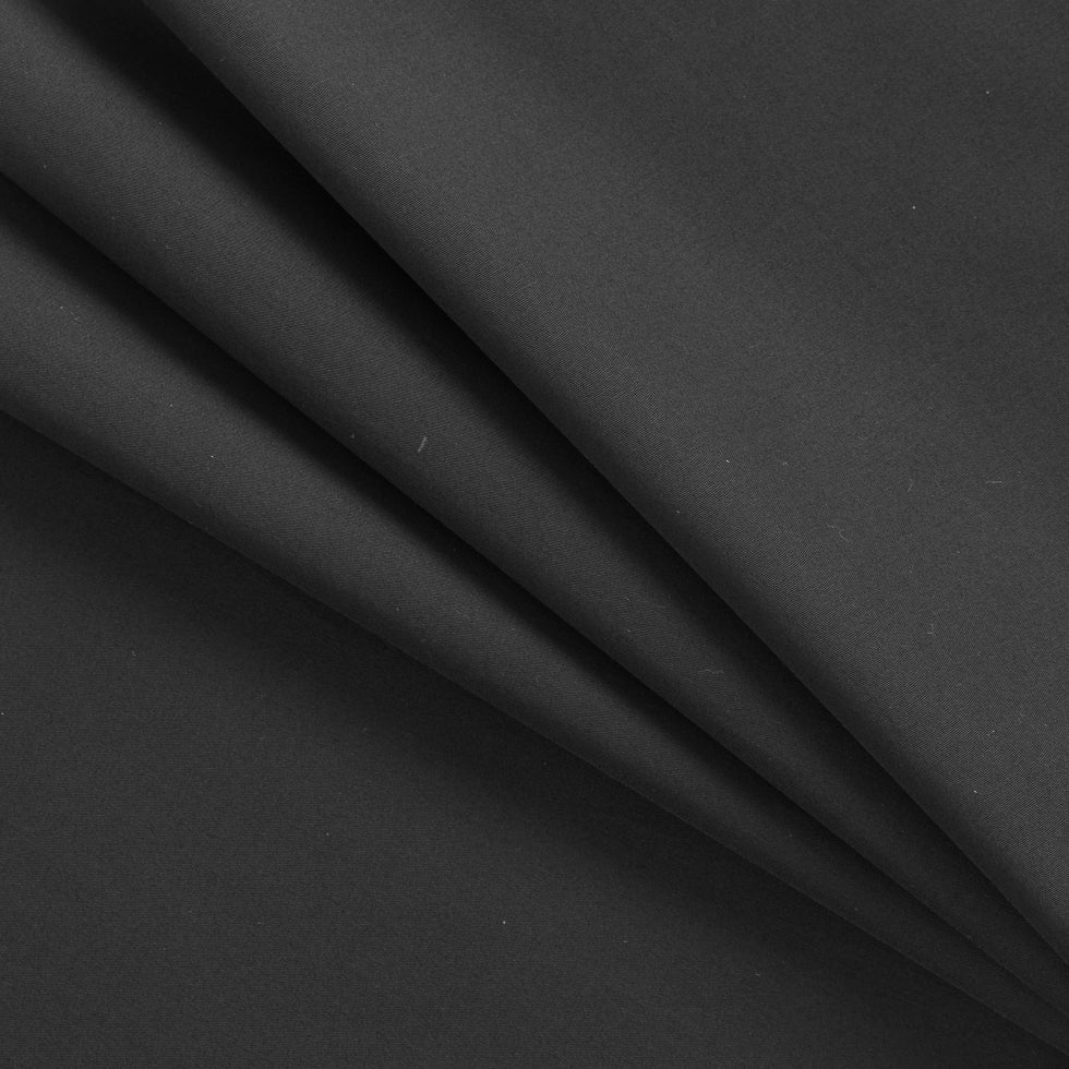 Black 100% Pima Cotton Broadcloth - Detail
