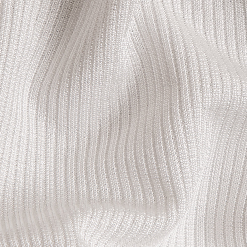 Italian White Creme Stretch Viscose Ribbed Knit Detail Italian White Creme Stretch Viscose Ribbed Knit Detail
