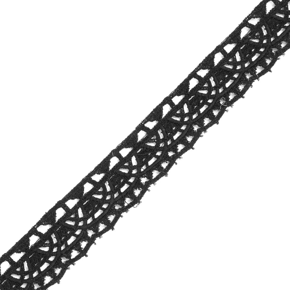 Black Venise Lace Trim - 1.625 Black Venise Lace Trim - 1.625