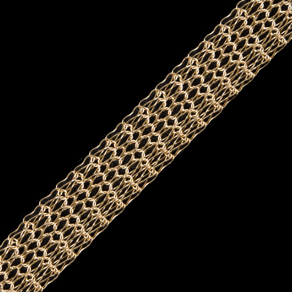 Gold Knit Metal Trim - 0.375 - Detail Gold Knit Metal Trim - 0.375 - Detail