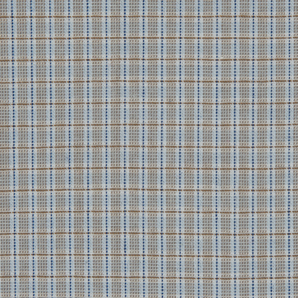 Blue/Brown Checkered Cotton Shirting Blue/Brown Checkered Cotton Shirting