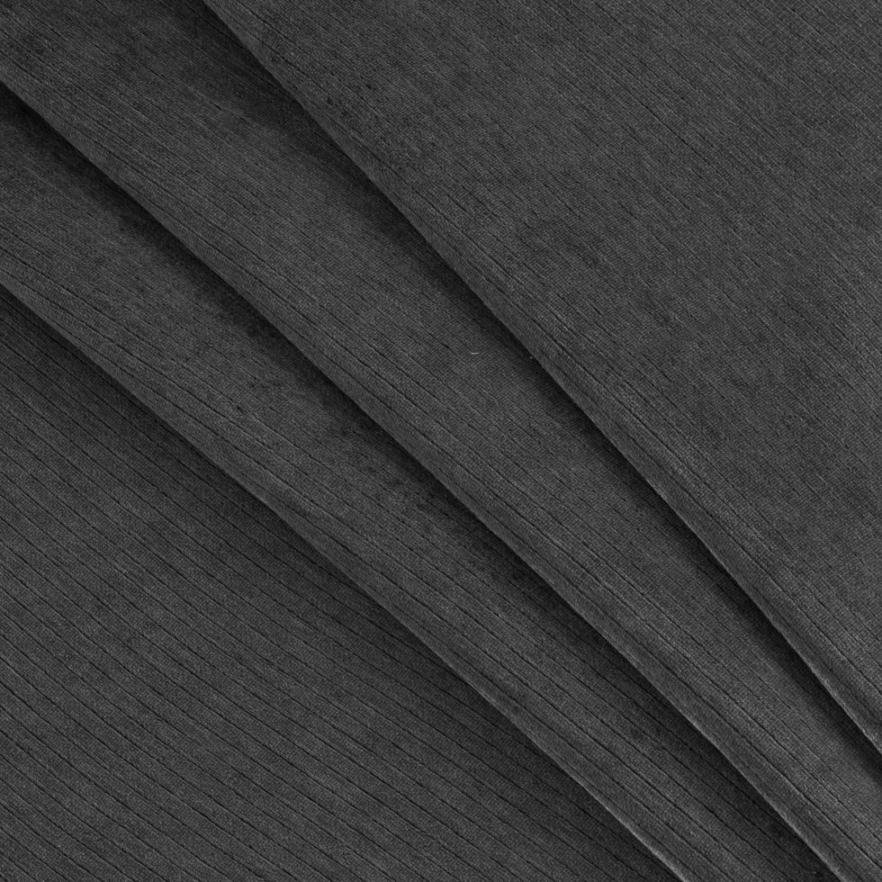 Gunmetal Striped Rayon Velvet Folded Gunmetal Striped Rayon Velvet Folded