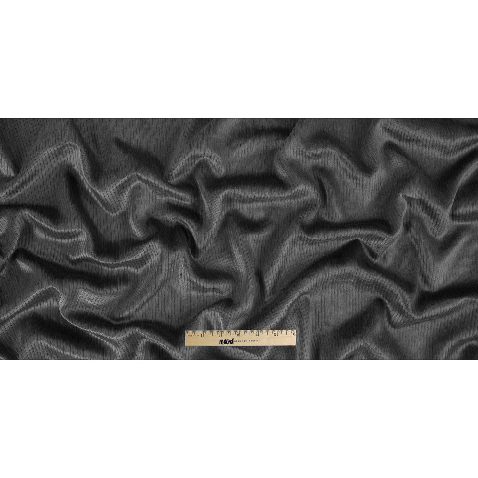 Gunmetal Striped Rayon Velvet Full Gunmetal Striped Rayon Velvet Full