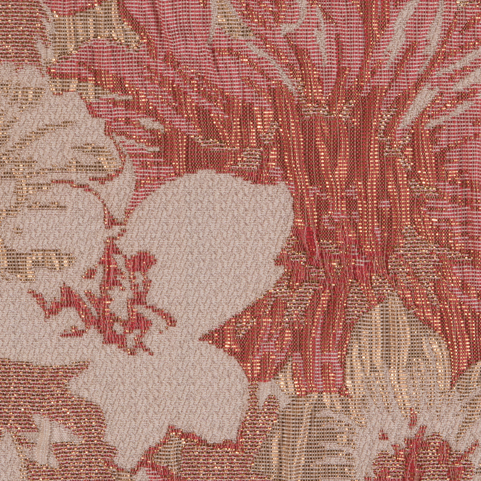 Metallic Gold/Coral/Ivory Floral Jacquard - Full Metallic Gold/Coral/Ivory Floral Jacquard - Full