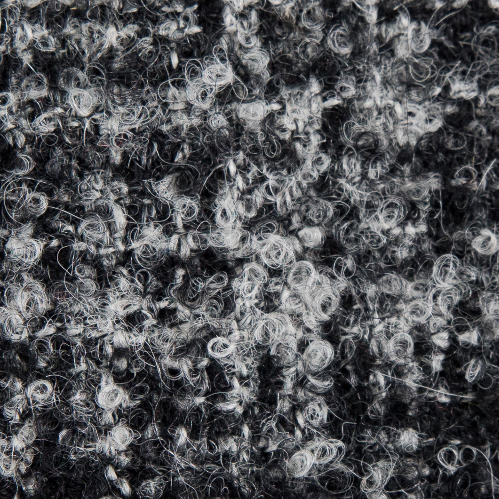 Black/White Stiff Boucled Wool Double Cloth Detail Black/White Stiff Boucled Wool Double Cloth Detail