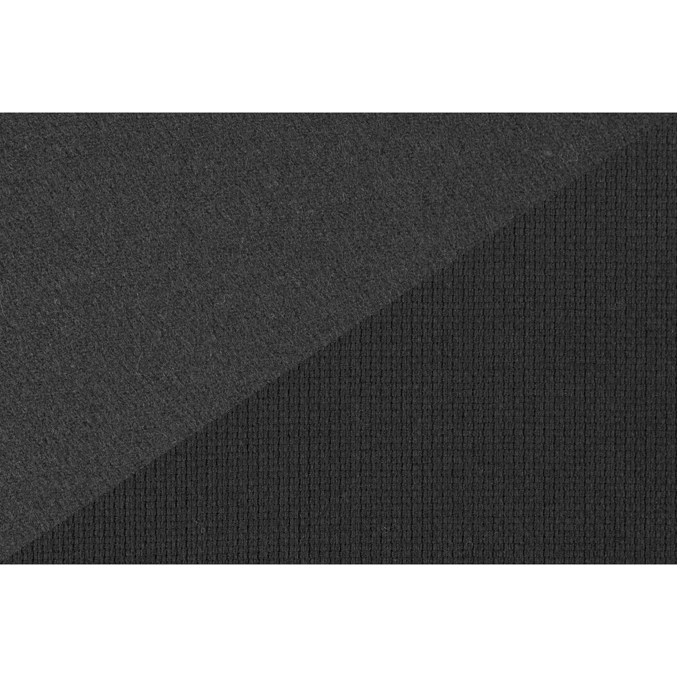 Black Double Faced Brushed Wool Suiting - Full Black Double Faced Brushed Wool Suiting - Full